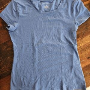 BANANA REPUBLIC FITTED TEE,  SIZE M , BLUE, EUC